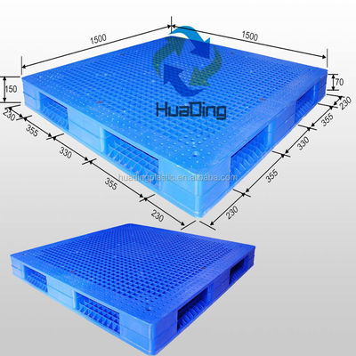 Blue Heavy-Duty Double-Faced Plastic Pallet 1500*1500mm for Heavy-Duty Applications